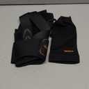 Slim-Fit Ankle Brace for Sprained Ankle, Quick Lace Up Ankle Support for Women Men with 2 Auto-Shaped Pads, Air Fabric Cool Ankle Stabilizer for Injury Recover, Running,Sports, M(12-13) (Black)