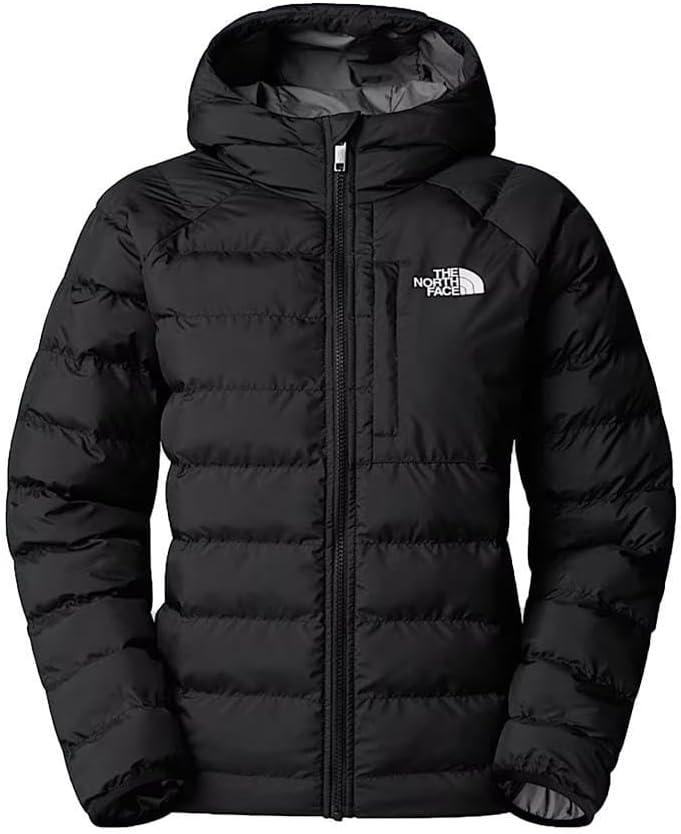 THE NORTH FACE Girls' Reversible Perrito Hooded Jacket | 2 in 1 Winter Coat, Lightweight & Water Repellent (Small, Black)