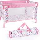 Reborn Baby Dolls Crib, Babys Doll Bed for 18 Inch Baby Dolls, Removable Babys Doll Playpen Toy Crib, Reborn Baby Doll Accessories with Storage Bag, Toy Gift for Kids Ages 3+