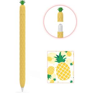 AhaStyle Cute Case Sleeve for Apple Pencil Pro & Apple Pencil 2nd Gen, Silicone Soft Protective Cover Fruit Design Compatible with Apple Pencil 2nd Generation and Apple Pencil Pro 2024 (Yellow)