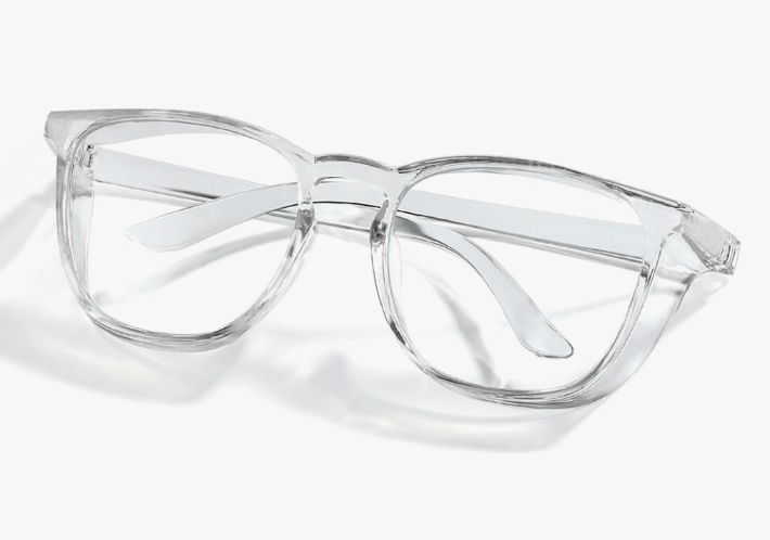 LASMEX Stylish Safety Glasses Goggles for Women Girls Anti-fog Glasses Protective Eyewear Clear Glasses