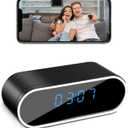 HD 1080P WiFi Hidden Camera Clock for Home, Wireless Spy Camera Office, Indoor Surveillance Nanny Cam with Motion Detection/Night Vision (standard size)