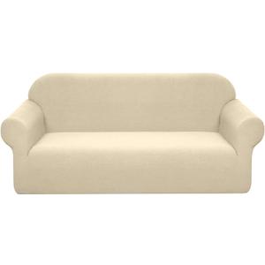 Granbest Premium Water Repellent Sofa Cover High Stretch Couch Slipcover Super Soft Fabric Couch Cover (Beige,Large)