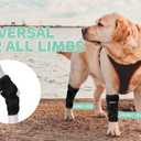 Dog Leg Brace for Rear Hock Joint, Compression Wrap Strong Support Back Leg for Canine Torn Acl & Ccl, Hind Ankle Injury and Sprain Heals, Keeps Warm and Stability for Arthritis (M) (Black)