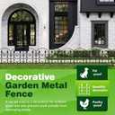 24in(H) x 10.83ft(L) Decorative Garden Fence - Tall Garden Fence Animal Barrier 10 Pack Metal Fence Border Black No Dig Fence Panels Garden Fencing Border for Landscape Patio Yard Outdoor
