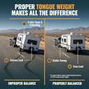 TowPilot Trailer Tongue Weight Scale - 2200 lb Capacity, Trailer Tongue Scale for Travel Trailers, RVs & Campers, ZEROLOCK Precision Calibration System for Boat & Cargo Trailers - Silver