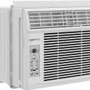 Amazon Basics 6000-BTU Window Air Conditioner, Up to 250 Sqf, Window AC Units with Cool and Fan Functions, Washable Filter, Adjustable Window Kit, Digital Temperature Display, Remote Control, White