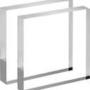 CiaoHER 1in Thickness 5in Square Acrylic Cube Display Block Clear Polished Pedestal Stand Riser Solid Base 5" x 5" x 1", 2 Pack