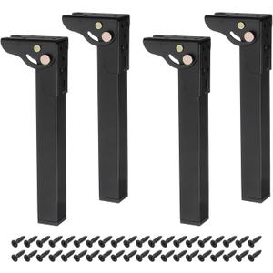 uxcell 4 Pcs Metal Folding Table Legs, Height 7.87 Inch / 200 mm Foldable Coffee Table Leg for Cupboard Cabinet Furniture Feet Home Decor