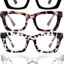 CCVOO Oprah Style Reading Glasses for Women, Stylish Eyeglasses, Blue Light Readers, Cheaters