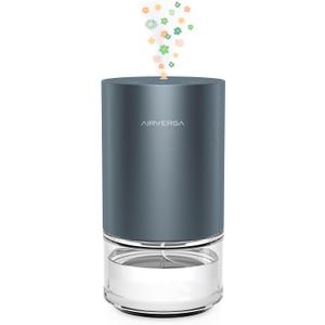 Waterless Diffuser Essential Battery Operated Aromatherapy Nebulizer Oil 100ml Capacity Scent Air Machine for Home 3 Mist Settings Timers Color Light, Space Gray