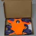 PHOEPET No Pull Dog Harness, Unique Colors Reflective Adjustable Dog Vest, with Soft Training Handle Metal Clips for  Dogs (Orange Base & Blue Straps,M)