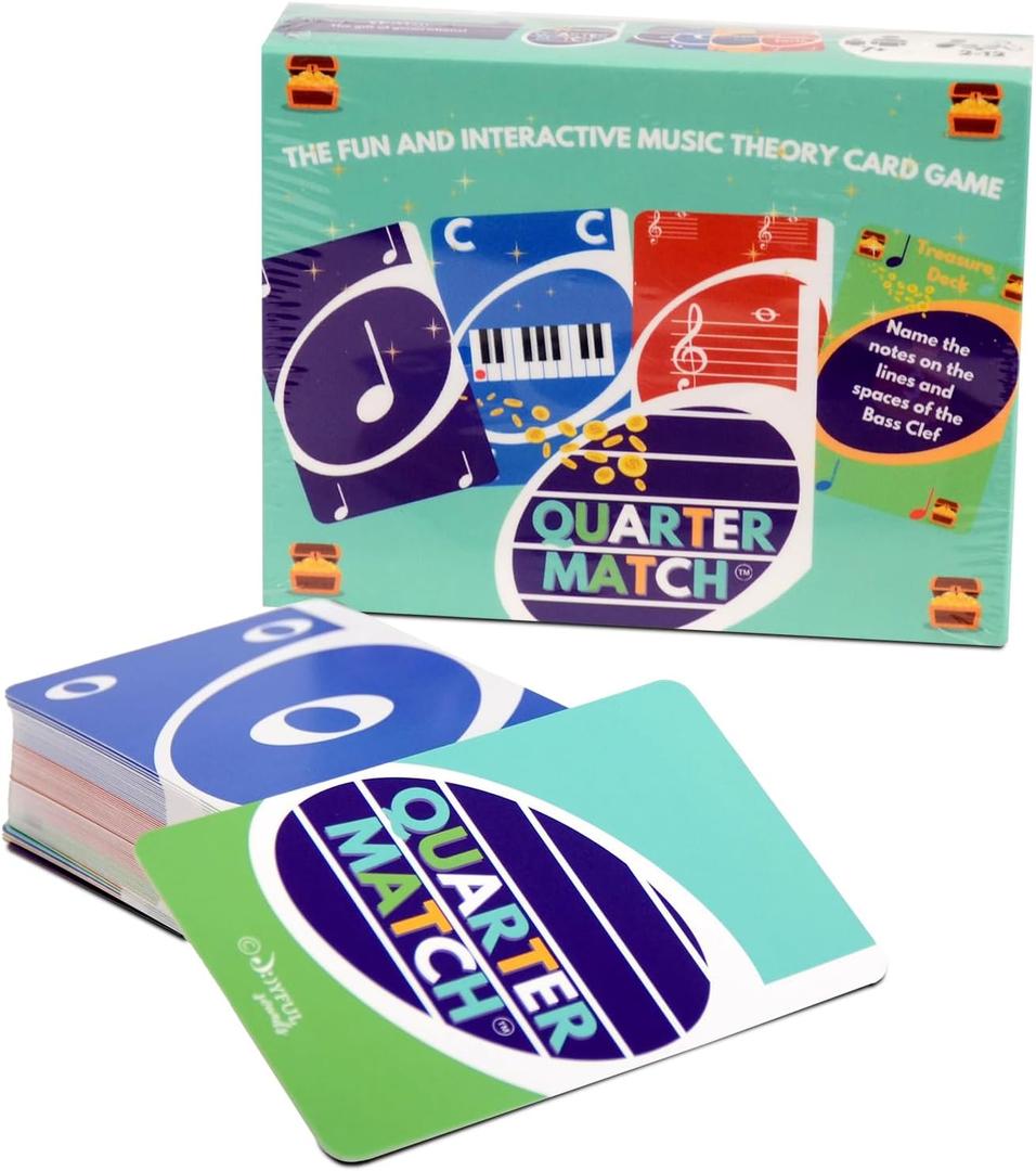 QUARTER MATCH A Fun, Interactive Music Theory Card Game for Kids, Teens, and Adults  142 Cards  The for Piano, Voice, Guitar, Violin, Percussion, and More!