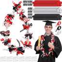 Unittype 6 Sets 2026 Graduation Candy Lei Making Kit DIY Lei Netting Tubing Include 5 ft Mesh Bag 3 Rolls of 98 ft Ribbon 216 Pcs Flower Pieces for Grad Party Supplies(Red, Silver Gray, Black)