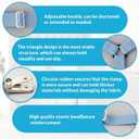 Bed Sheet Straps, 4Pcs Adjustable Bed Sheet Clips, Easy to Install Bed Sheet Clips, Keep in Place Fitted Bedding Holder, Bed Sheet Holder Straps, Bed Sheet Clips, Bed AccessoriesBlue