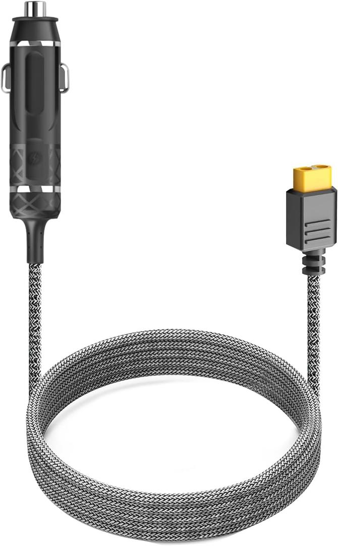 TAIFU 12V/24V XT60 Car Charger Cable for Anker SOLIX C200/C300/C800/C800 Plus/C1000/F1200 /F1500/F2000/F2600/F3800, Westinghouse iGen1000s Portable Power Station,ALLPOWERS R600/S2000 Solar Generator