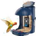 Relassy Smart Bird Feeder with Camera, Solar Powered & Waterproof - Rechargeable, Detachable 110° Bird Feeder Camera, Auto Capture HD Videos & Photos, Blue