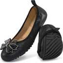 Aomigoct Ballet Flats for Women Shoes: Comfortable Round Toe Work Flats - Ladies Wedding Slip On Dressy Shoes, 6.5