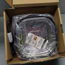 Ninja Crispi 4-in-1 Portable Glass Air Fryer Cooking System, 4QT & 6 Cup Glass Containers with Storage Lids, Easy Meals, Microwave, Freezer & Dishwasher Safe, Air Fry, Bake & More, Cyberspace, FN101GY