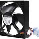 WR60X25858 WR60X10352 WR60X35669 WR60X35206 WR55X11152 Evaporator Fan Motor Compatible with GE Refrigerator Freezer Cooling Fan U11P14MS7A3-57A61 239D1371P002 Replaces WR60X10340 Size: 4.4x4.4 Inches