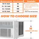 GCGOODS Window Air Conditioner Side Panels with Frame, Adjustable Window AC Side Panel Kit, Universal Fits for 5,000 BTU Window Air Conditioner Units, Window AC Side Panel with Frame