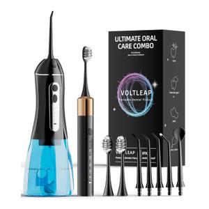 Electric Toothbrush with Water Flosser for Teeth, Sonic Electric Toothbrush and Electric Floss for Adults and Kids, Water Dental Picks, Cleaning and Flossing Dental Care, Waterproof
