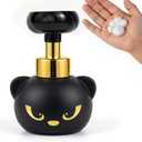 Cat Paw Soap Dispenser, Black Kitty Foaming Pump Bottle Refillable Eco-Friendly Resin Hand Soap Dispenser for Home, Salon, and Bathroom - BPA Free