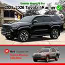 Outside-Mount Window Visors Rain Guards for 2025 2026 Toyota 4Runner Full-Size Wind Vent Deflectors Car Accessories Dark Smoke 4-Piece Set with Thicker
