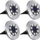 ZGWJ Solar Ground Lights,4 Pack Waterproof Solar Garden Lights, Upgraded Outdoor Garden Waterproof Bright in-Ground Lighting, Landscape Lighting for Pathway,Yard,Deck,Lawn,Patio,Walkway White