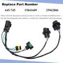 PANNUOSCS Headlight Wiring Harness Assembly Headlamp Socket Compatible with 2008-2014 Chevy Silverado 1500 2500HD 3500HD Replaces#645-745 15841609 25962806 (2 pcs)