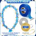 Sinload Candy Lei Poly Tubing 2 Inch x 1000 ft Graduation Candy Lei Making Kit with 2 Rolls Ribbon Class of 2026 Congrats Grad for Party DIY Graduation Wreaths Packing Snacks Gift(Blue)