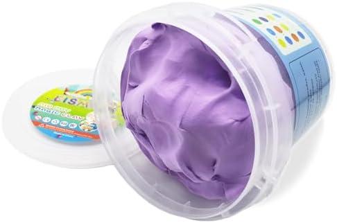 Air Dry Modeling Clay 10.5 oz Ultra Light Soft Magic Clay DIY Moulding Dough Primary Colors for Adults Kids Art Craft Kit Purple