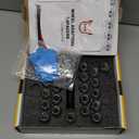 Dynofit 14x1.5 Chrome Lug Nuts Set, 24pcs 7 Spline Drive Wheel Nut for Silverado Sierra Ram 1500 F150, Silver Steel Aftermarket Lugnuts with 1 Socket Key Compatible With Ford Chevy GMC 6 Lug Wheel Rim