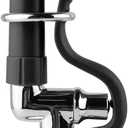 Pre Rinse Sprayer Commercial Sink Sprayer Head,1.42GPM Spray Valve Dish Nozzle with Ergonomic Handle, Faucet Parts for Commercial Kitchen Faucet,Chrome FinishedBlack