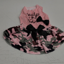 CuteBone Daddy's Little Girl Dog Dress for Small Dogs Pink Skirt Puppy Velvet Dresses Dog Clothes CVA21S-D