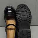 OKJ Platform Mary Janes for Women, Black Mary Jane Shoes Women Low Heels Matte Comfortable Flats Chunky Mary Janes for Women, Round Toe Dressy Casual Teens Kawaii Work Shoes 9.0