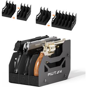 Soft Foam Pistol Rack for Gun Safe, Gun Cabinet, Durable Handgun Stand Organizer Accessories with Gun Slots, Compatible with Size Firearm, Revolver Pistols Holder