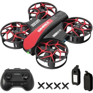 SIMREX Mini Drone for Kids & Beginners, RC Quadcopter with Altitude Hold, 3 Speed Modes, One Key Takeoff/Landing, Headless Mode, Cool LED Lights, Stunt Flip, Ideal Christmas Birthday Gift Toy(Red)