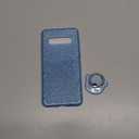 GUAGUA Compatible with Samsung Galaxy S10 Case 6.1 Inch Glitter Sparkle Bling Shiny Cute Cover for Women Girls with Extra Finger Ring Holder Kickstand Slim Protective Cases for Galaxy S10 Blue