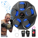 Music Boxing Machine, Interactive Punching Trainer with Boxing Gloves, Large Size Wall Mounted Electronic Boxing Target for Adults Kids, 9 Modes & 9 Speeds