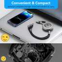 4 in 2 Retractable Charging Cable 4A,2Pack 4Ft Multi Chargers for All Devices,USBC Charging Cable with A/C to Type C/L/Micro USB Ports Universal Multiple USB Cable for iPhone Series/Samsung/Tablets/PS