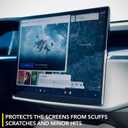 TWRAPS Screen Protectors for Tesla Model S & Model X 2023-2026, Crystal Clear HD 17" Front & 9.4" Back/Rear, 9H PET Ultra Tough Shockproof Screen Saver Cover Display Protective Foil Guard