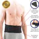 Neo G Back Brace with Power Straps - Support For Lower Back Pain, Muscle Spasm, Strains, Arthritis, Injury Recovery, Rehabilitation - Adjustable Compression - Class 1 Medical Device - One Size - Black