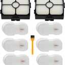 Vacuum Filter Replacement for Shark HZ3002 HZ3000 HZ4001AMZ HZ4002 Stratos Ultralight Corded Stick Vacuum Cleaner, Replace part XFFKHZ3000 XHFHZ3000, 2 HEPA Filter & 6 Foam and Felt Filters