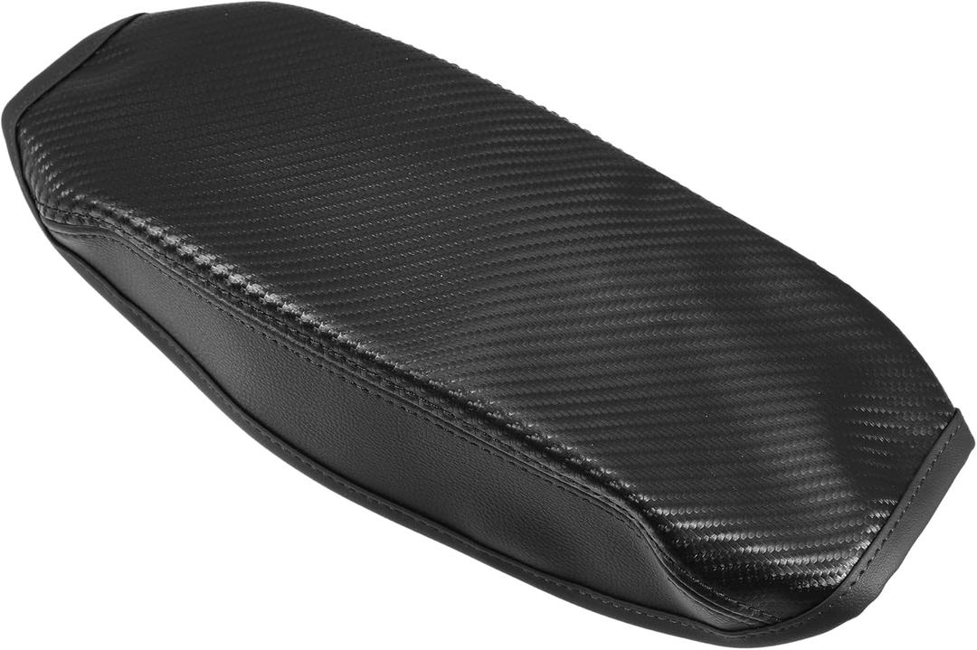 X AUTOHAUX Center Console Armrest Box Cover for Ford Focus ST Electric S SE SEL 2015 2016 2017 2018 Pad Interior Anti-Scratch Faux Leather Carbon Fiber Pattern Black