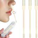 Nasal Hair Cutter,Upgraded Double Sided Nose Knife,Manual 360 Nostril Hair Remover Tool,Nose Hair Trimmer for Men, Women, Soft Cleaning Brush