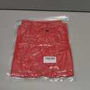 Women's Short Sleeve Sexy Lace V-Neck Summer Going Out 2025 Crop Tops Slim Fit Tees Trendy Y2k Clothing (Red, S)