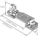 2Pcs Marine Grade 316 Stainless Steel Door Hasps, 3 Inch Heavy Duty Swivel Safety Hasp with Turning Padlock Eye Mount