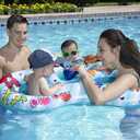 Poolmaster Mommy and Us Dual-Child Baby Pool Float for Two Kids, Infant and Toddler Swim Rider with Adult Ring Opening for Adult and Chidren to Float together (Ages 824 Months)