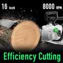 SOYUS 40V 16-Inch Brushless Cordless Chainsaw with Battery and Charger, Battery Operated Chainsaw with Auto-Tension & Auto-Lubrication for Wood Cutting & Tree Trimming, 2x4.0Ah Batteries Included